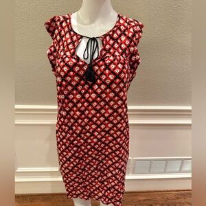 Red and Black Patterned Dress
